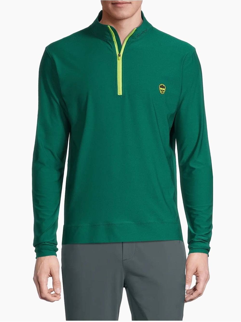NWOT Drop 2.0 SWAG Skull Quarter-Zip Sweater